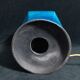 Table lamp foot in cracked turquoise earthenware