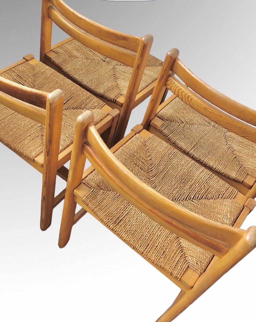 Set of 4 Asserbo chairs by Borge Mogensen for AB Karl Andersson & Soner 1960s