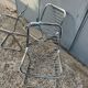 Vintage Italian design chrome metal chair from the 70s