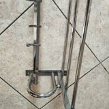 art deco coat rack in chrome metal