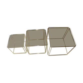 Suite of three nesting tables  design Sauze edit by Isocèle