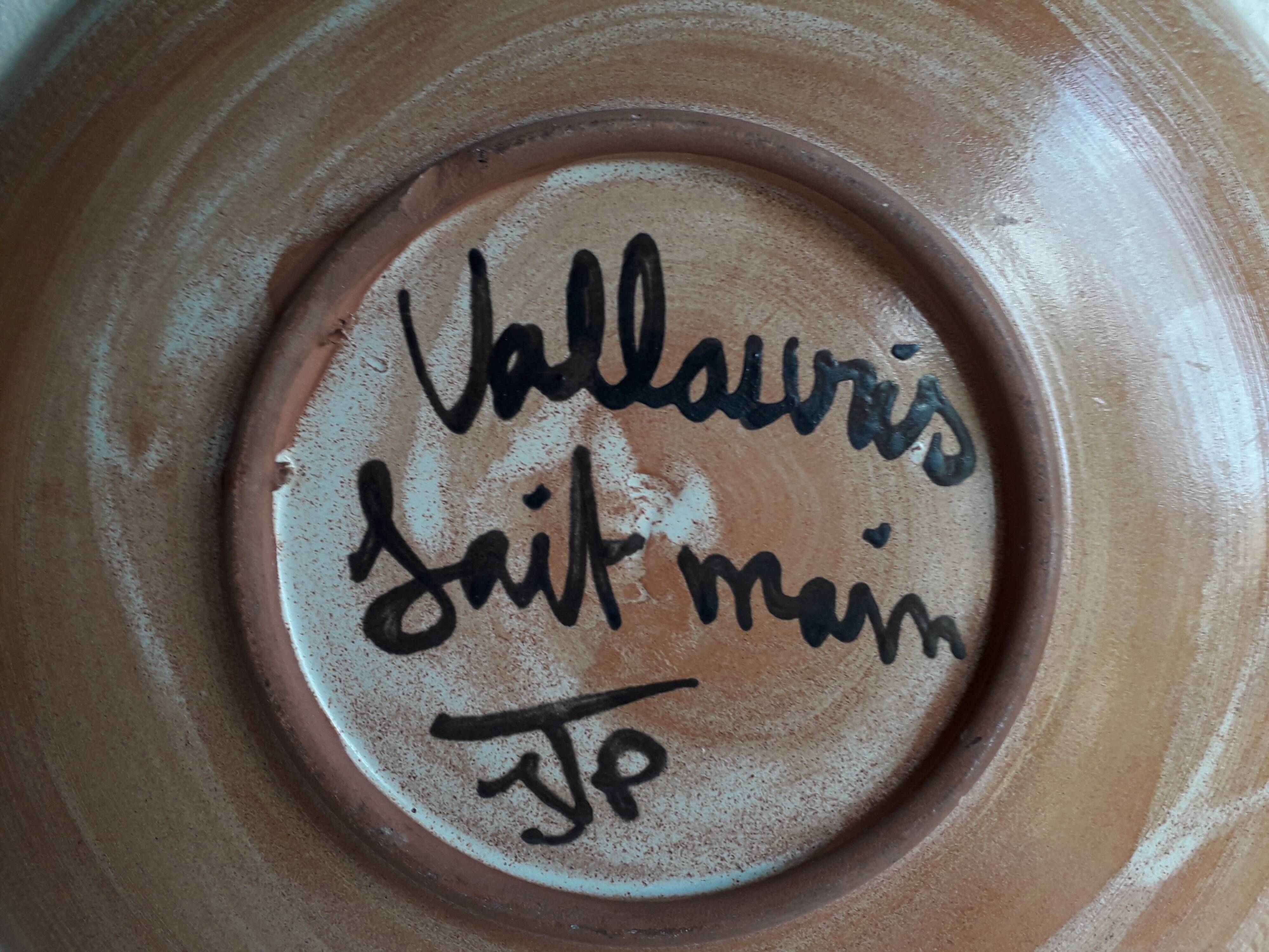 Dish vallauris floral decoration jtp