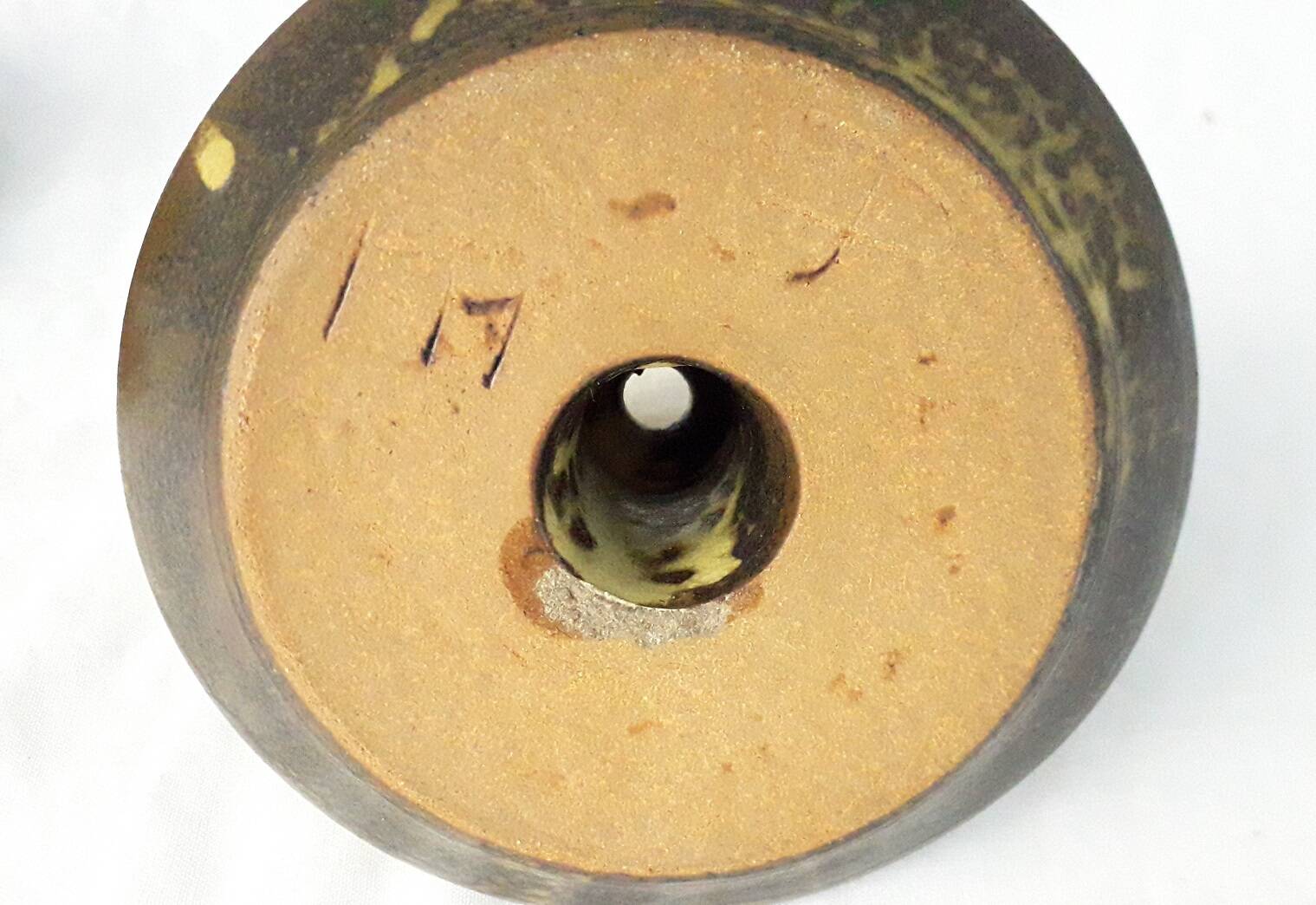 Pair of stoneware candlesticks