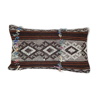 Goat hair and wool turkish pillow cover hand woven vintage kilim pillow 35 x 50 cm