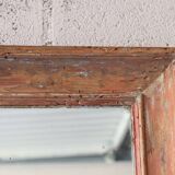 Large antique mirror in patinated wood h170cm