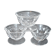 Set of 3 old champagne glasses in cut crystal with flat ribs Saint Louis? Béarn Talleyrand