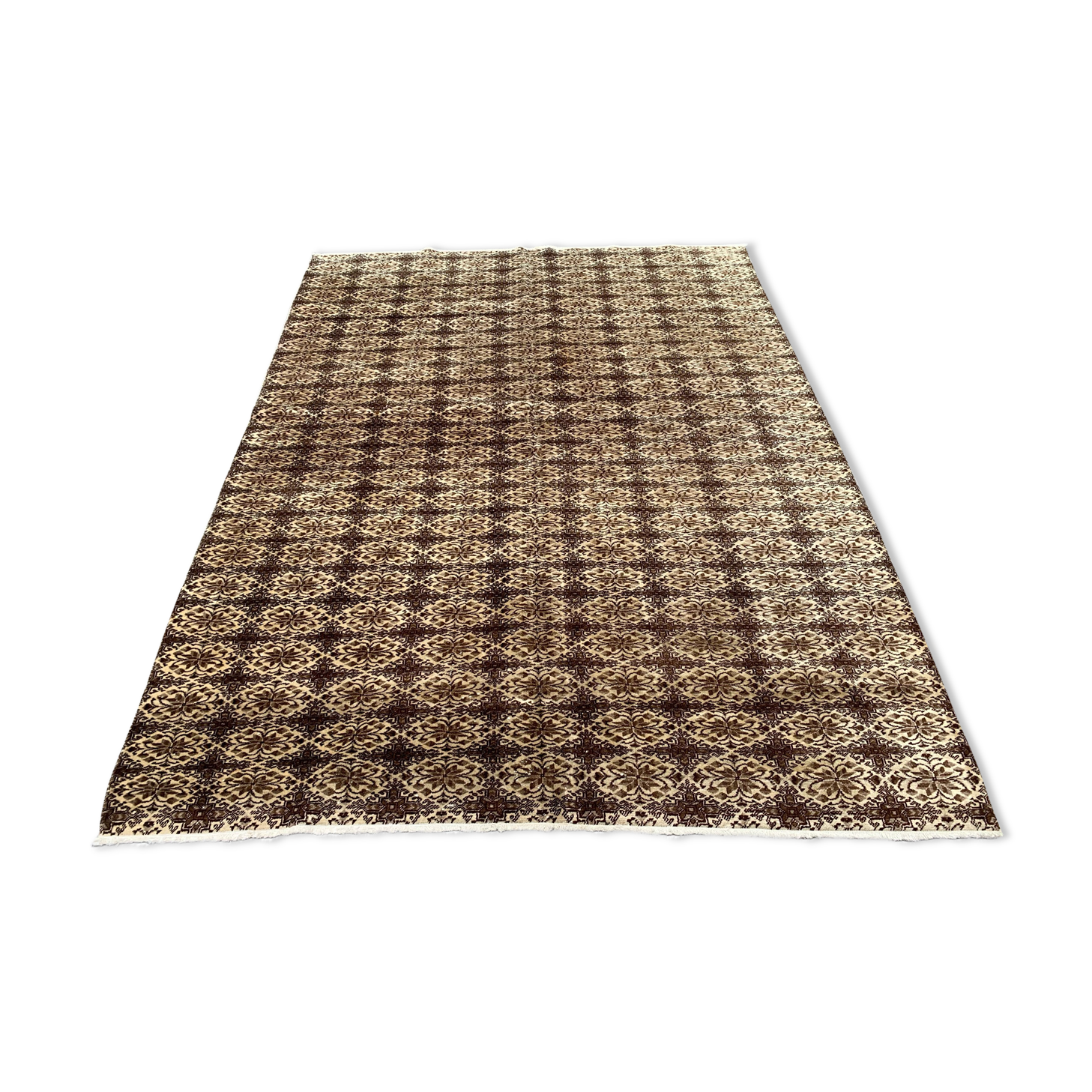 Vintage Turkish rug, tribal wool carpet, 272x200cm