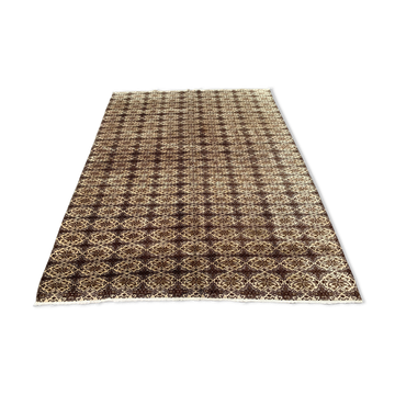 Vintage Turkish rug, tribal wool carpet, 272x200cm