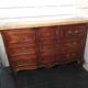 Crossbow commode in solid cherry wood, Louis XV style with marble top.