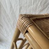 Plant holder or vintage saddle in bamboo and rattan