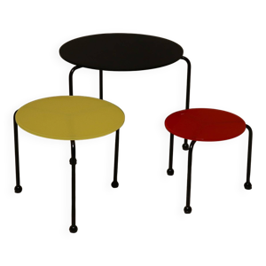 ensemble de 3 tables - 1980