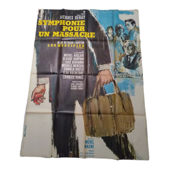 Original folded movie poster year 1963 Symphony for a massacre Charles Vanel