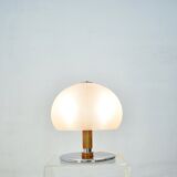 Vintage italian table lamp acrylic mushroom shaped shade, 1970's