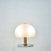 Vintage italian table lamp acrylic mushroom shaped shade, 1970's
