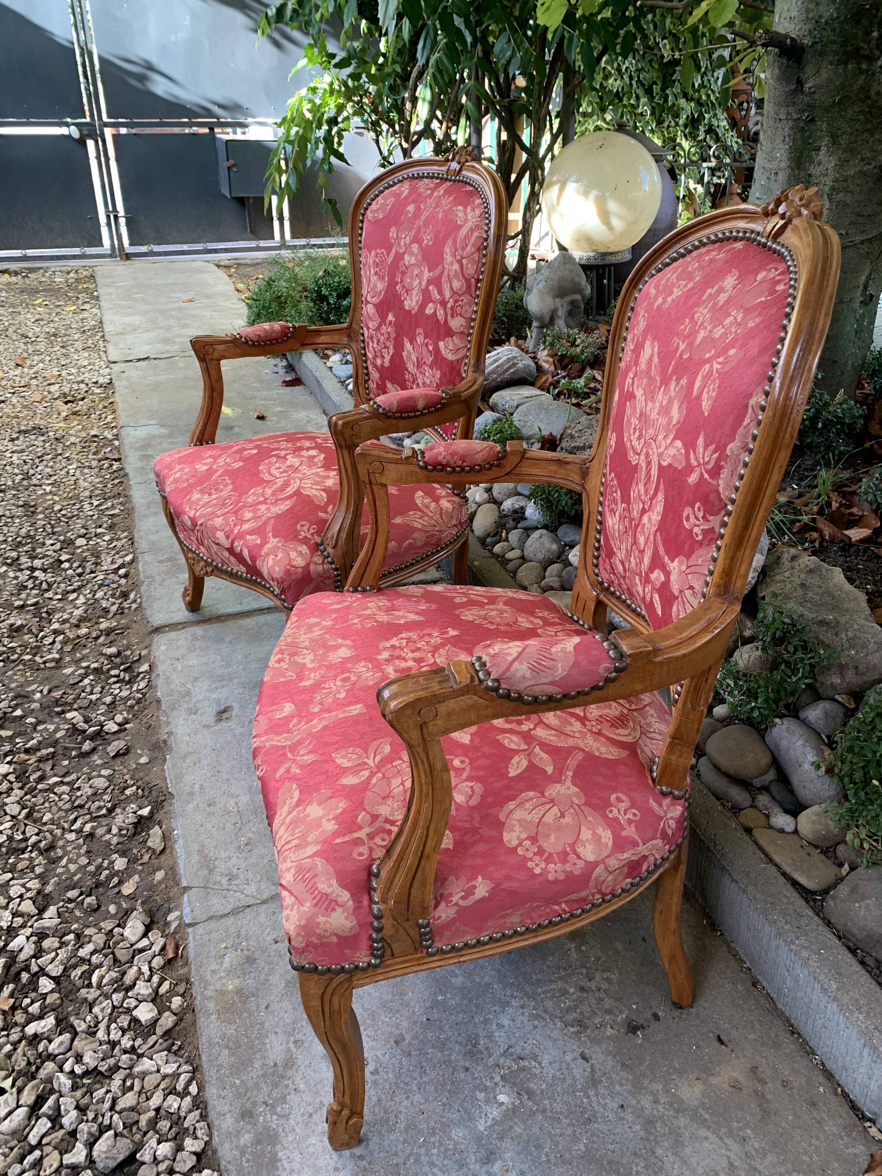 Pair of pink armchairs