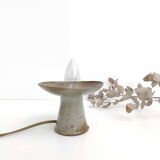 Lampe bougeoir en grès