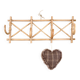 Vintage rattan wall coat rack