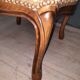 Pouf upholstered legs cambered in mahogany