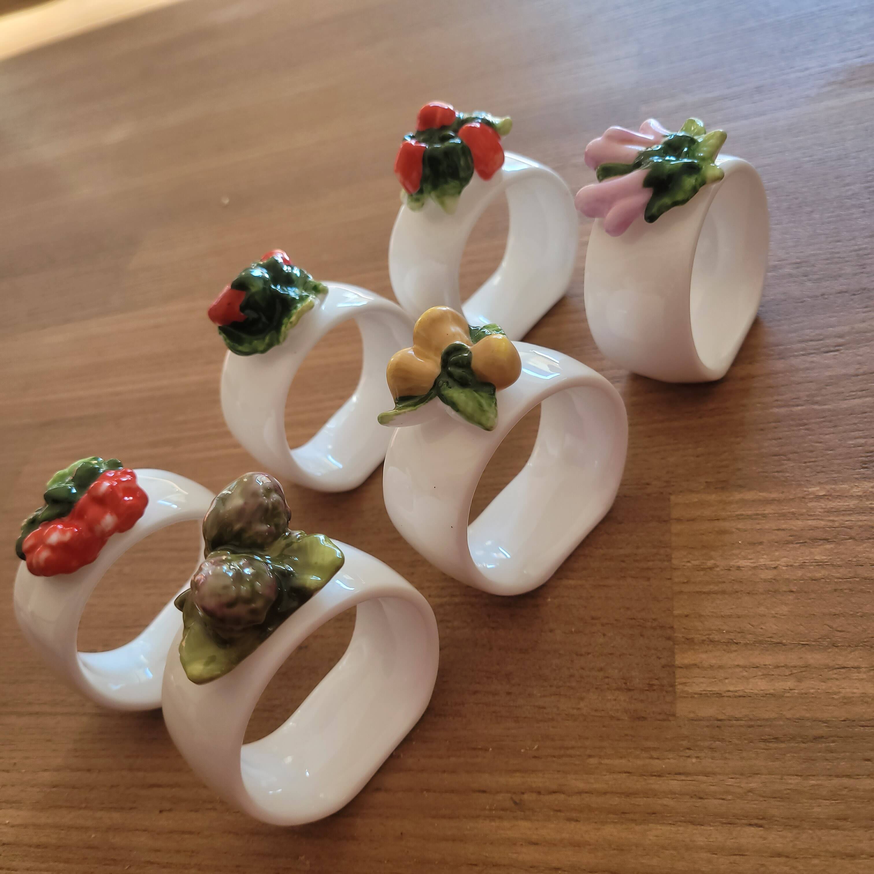 Around the porcelain napkin ring
