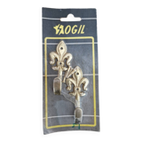 Patères, crochets vintage en laiton formant un lys