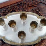 Silver metal liquor service