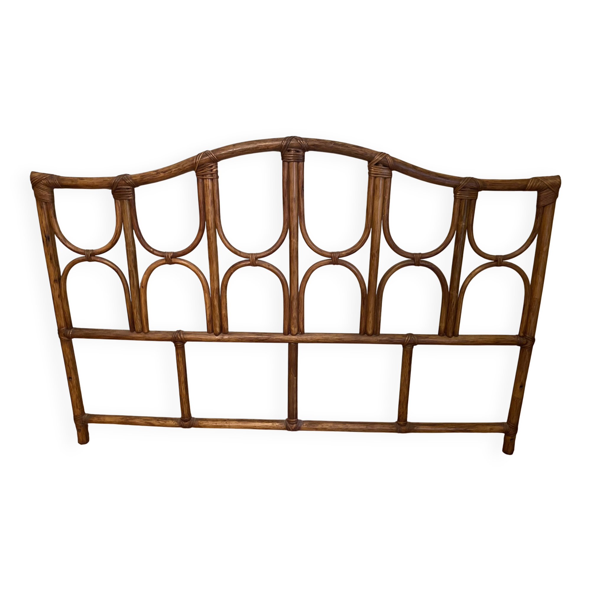 Rattan headboard, vintage 70s.