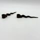Pair of "Serpentine" candlesticks, modernist, 1970s