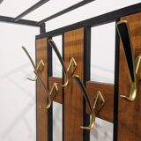 Porte-manteau vintage avec coffre et miroir