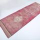 Super Soft Pink & Red Vintage Runner Rug, 95x302Cm