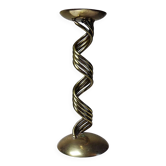 Bougeoir en laiton torsadé "Barley Twist" Mid-Century moderne, 1950-1970