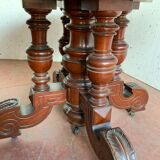 Central foot table Napoleon III Massive mahogany 19th century