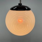 Mid Century Milk Glass & Bakelite Pendant, 1950's