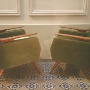 Lot of 2 armrests 50s/60s teak club chairs