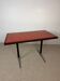 Table de bistrot vintage céramique rouge orangé
