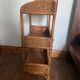 Rattan and cane shelf