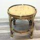 Mini table door door rotin bamboo vintage 70 crafts France