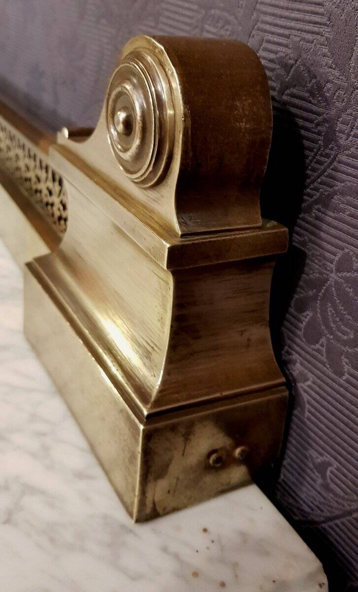 Barre de foyer / devant de cheminée Louis Philippe