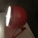 Table or wall lamp round in vintage red metal