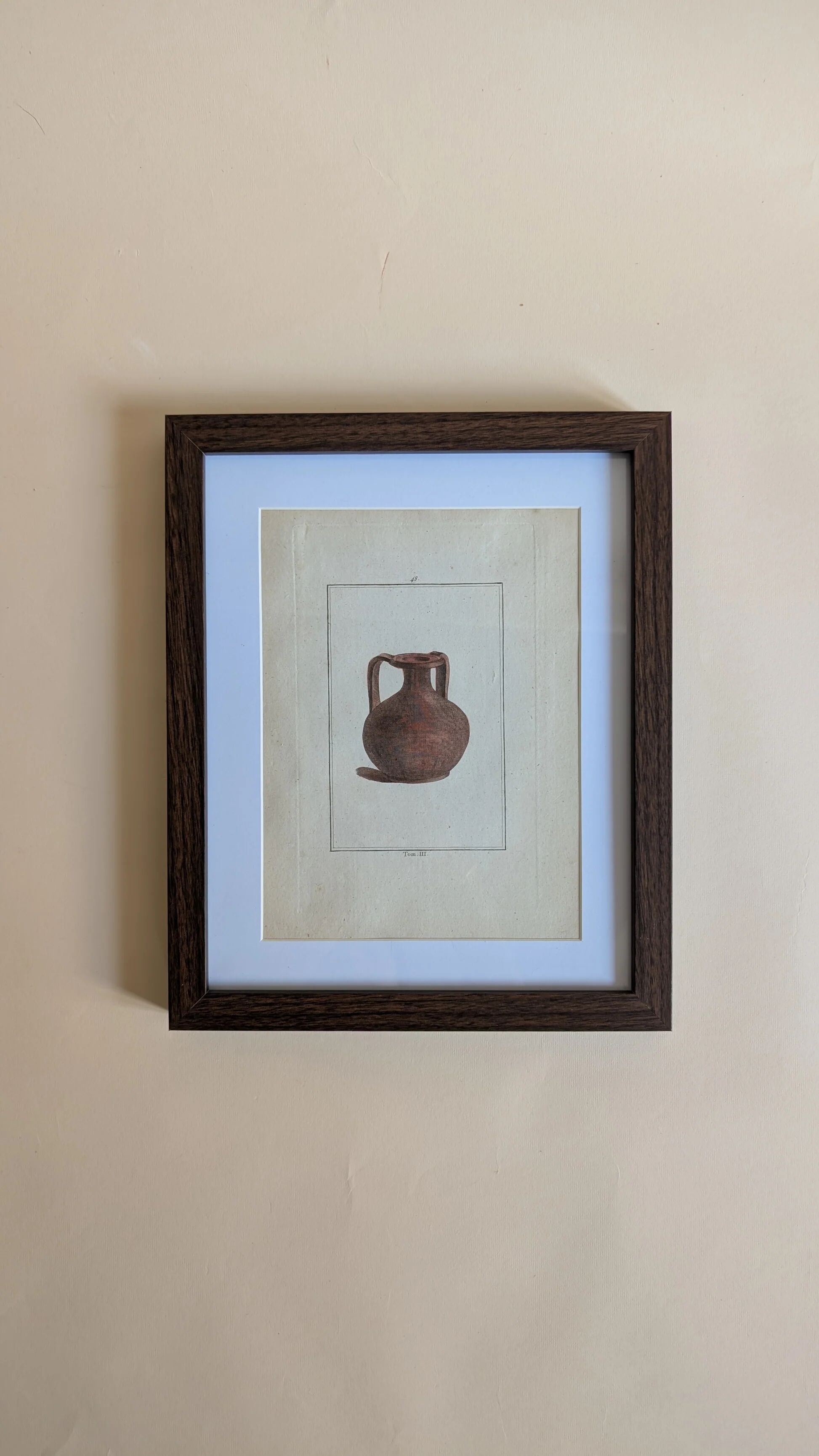 Ancient antique pottery engraving