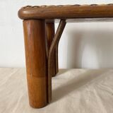 Vintage rattan low stools
