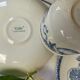 Duo of cups and undercups in English porcelain "Tudor"