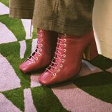 Round carpet purple tiles Diam 150cm