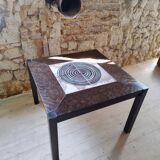 Wood and ceramic coffee table