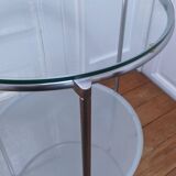 "Strind" side table glass metal Ehlen Johansson design