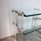 Glass and Plexiglas consoles from the 80s