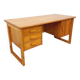 Vintage sled leg pine executive desk from the 60s-70s