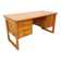 Vintage sled leg pine executive desk from the 60s-70s