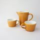 Set of Ceramic Tea Cups and Milk Jug by Secla, 1970's