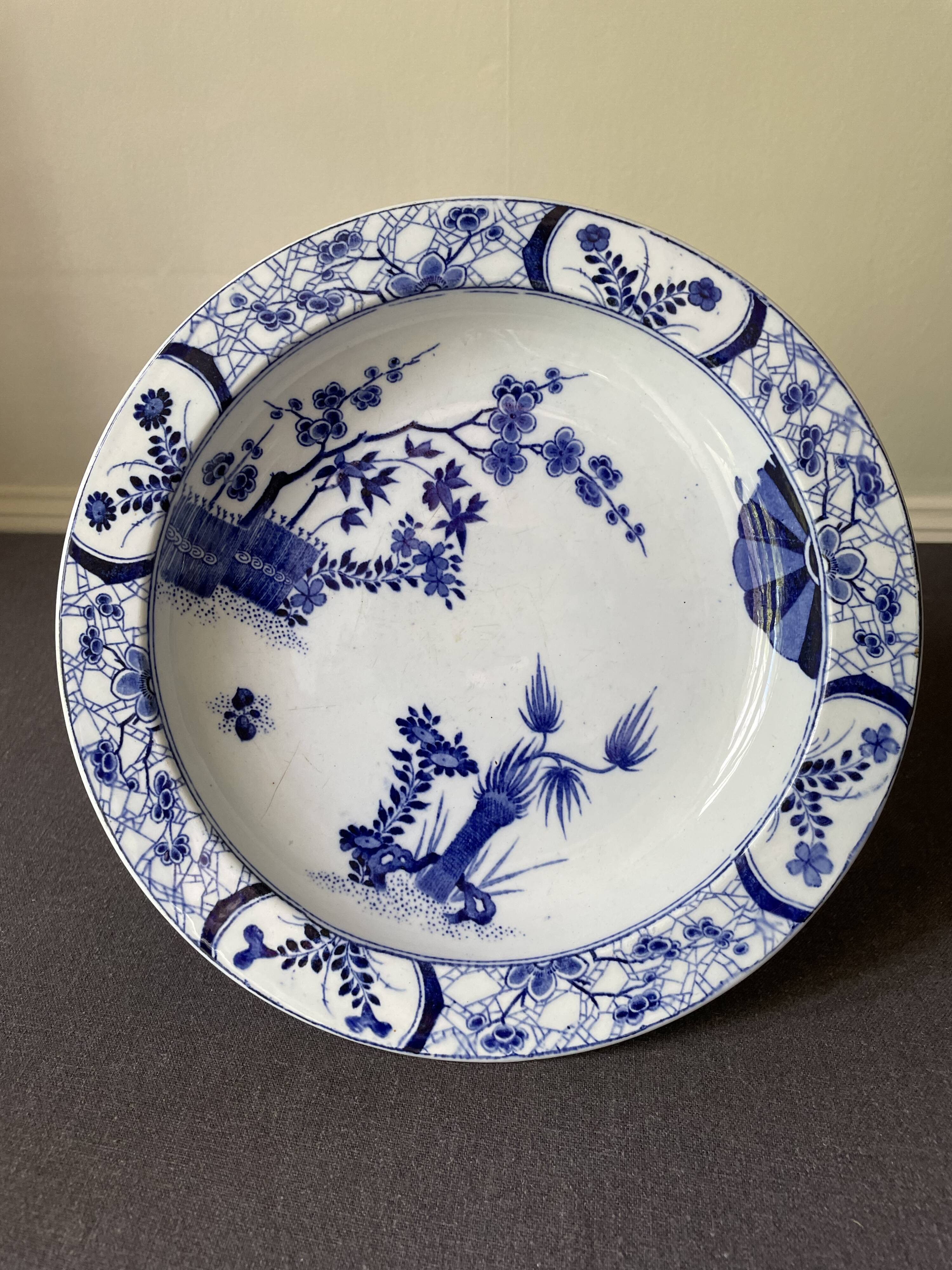 Earthenware compotier Creil & Montereau Japanese service 19th century