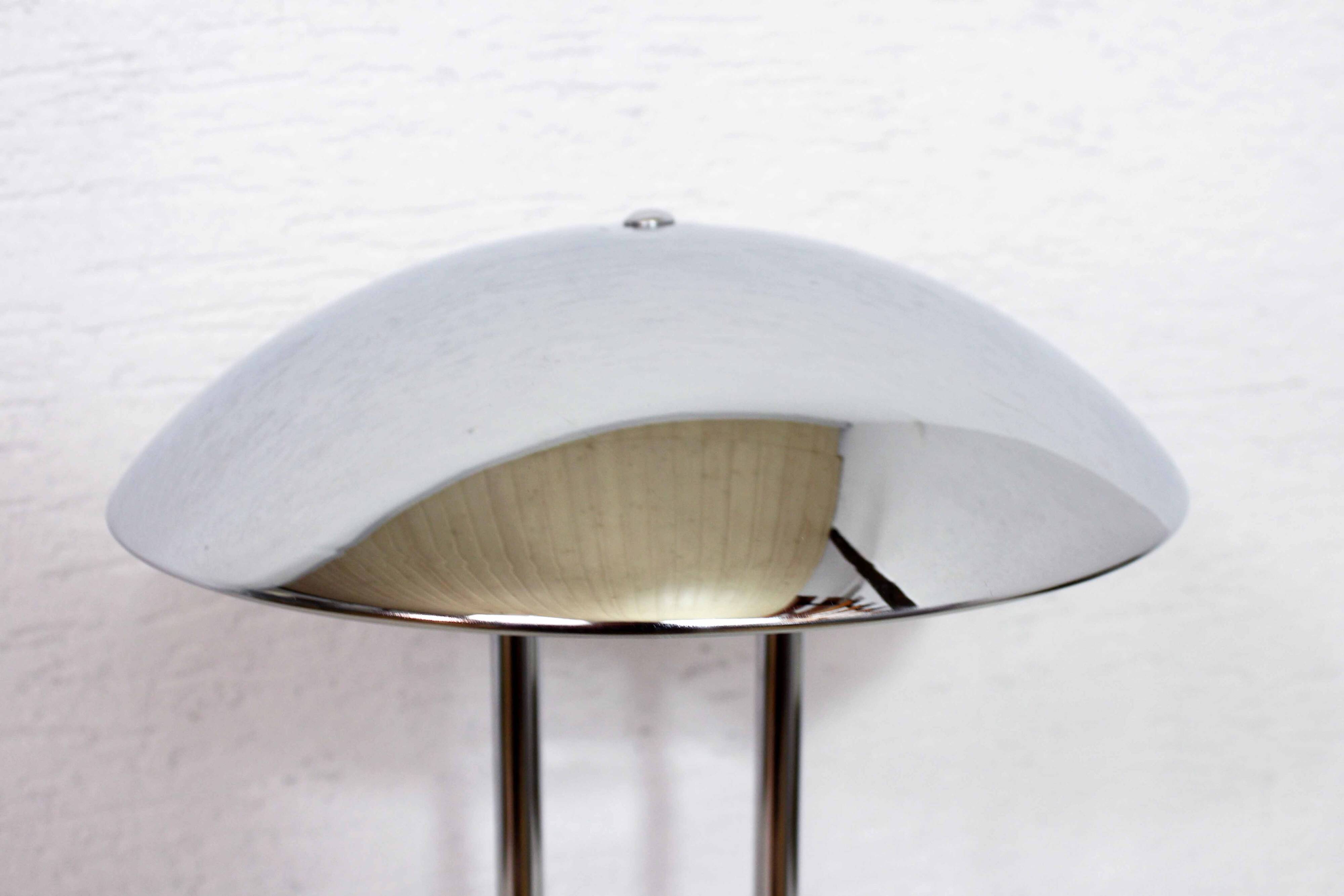 Lampe champignon en métal chromé 1980